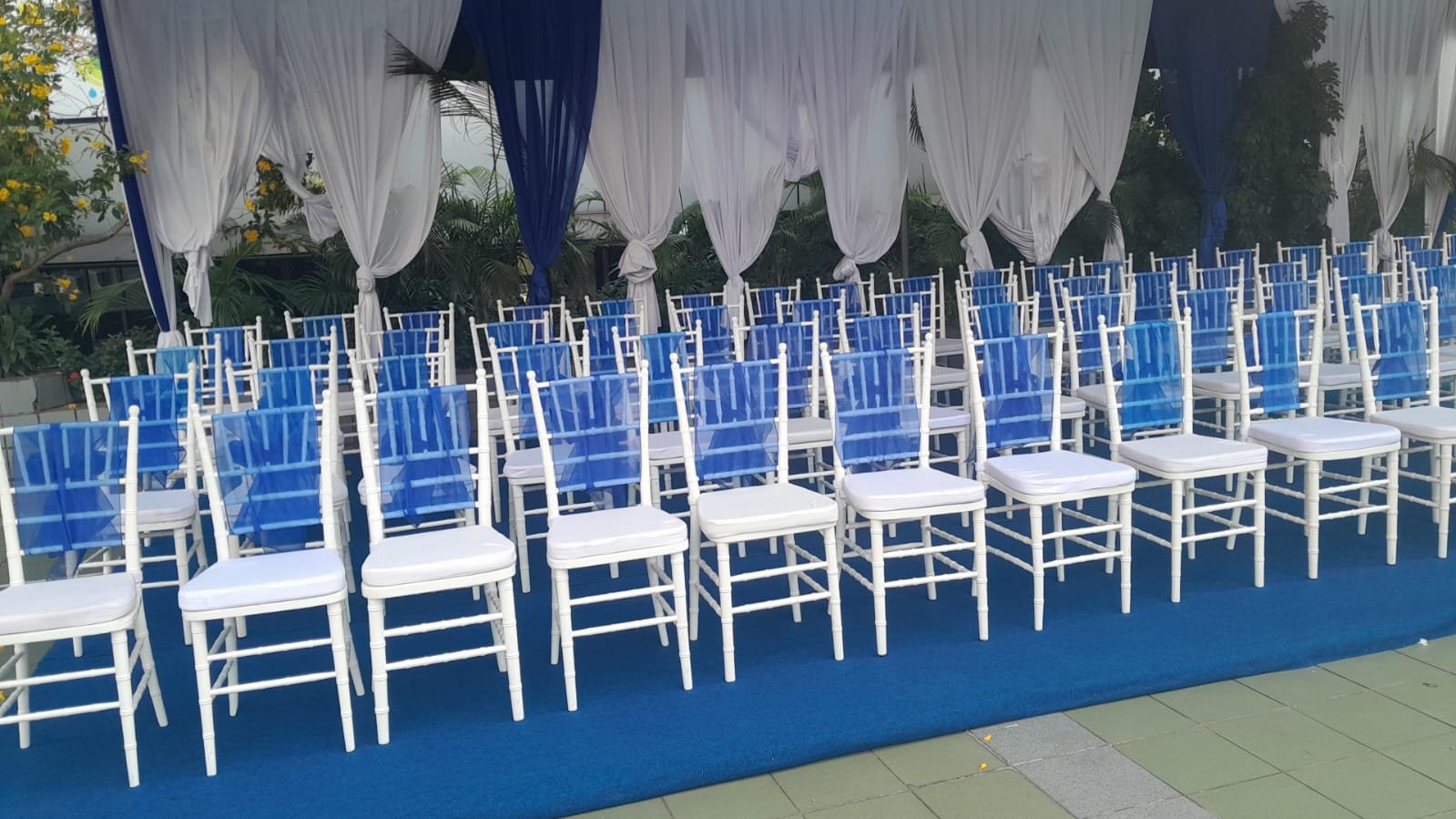Sewa Kursi Tiffany dengan Pita – Sentuhan Elegan untuk Acara Berkelas Anda